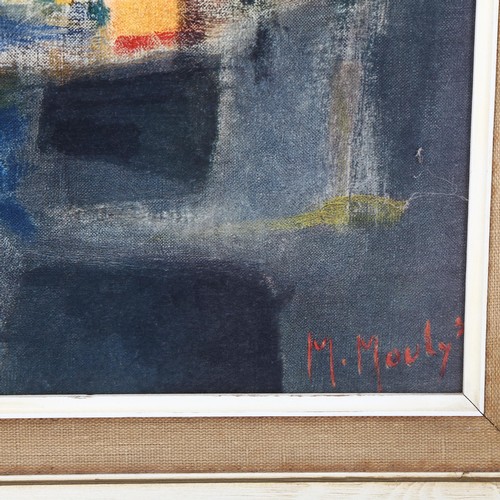 201 - After M Mouly, a 1950s/60s framed abstract print 