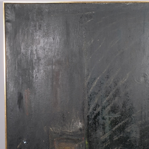 507 - Abstract oil on canvas (1950/60s) 91cm 127cm. Present owner's family had connections to the New Visi... 