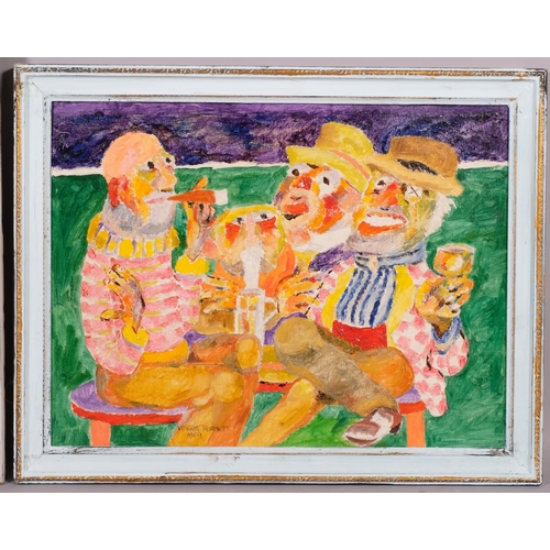 605 - Vincent Bennett (1910 - 1993), 2 oils on board, the garden party, signed and dated 1989, 44cm x 59cm... 