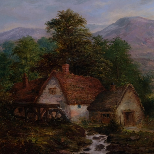 608 - William Stone (1842 - 1913), the old mill at Dolgelly, oil on canvas, signed, 41cm x 61cm, framed