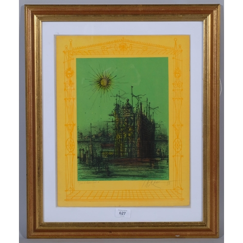 627 - Jean Carzou, Le Palais Verte, lithograph, 1975, signed in pencil, no. 50/185, 42cm x 33cm, framed