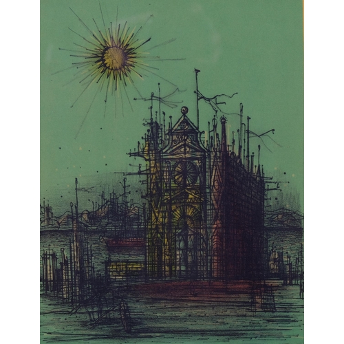 627 - Jean Carzou, Le Palais Verte, lithograph, 1975, signed in pencil, no. 50/185, 42cm x 33cm, framed