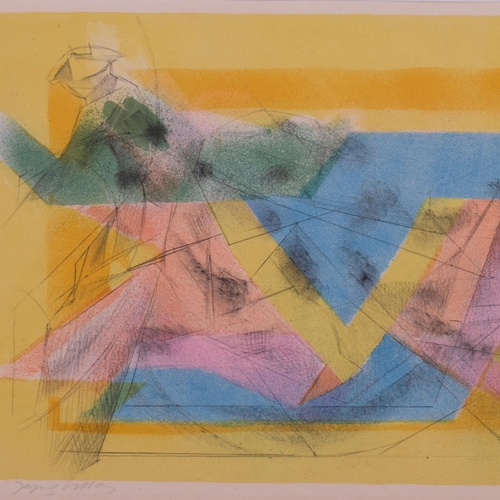 628 - Jacques Villon, abstract composition, lithograph, signed in pencil, no. 13/200, image 31cm x 45cm, f... 