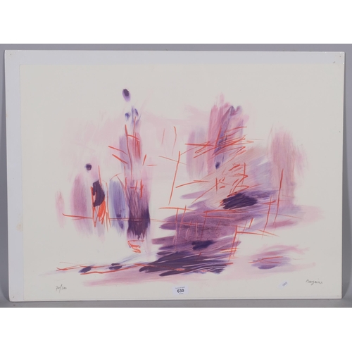 630 - Jean Bazaine, abstract composition, lithograph, signed in pencil, no. 70/200, sheet size 55cm x 75cm... 