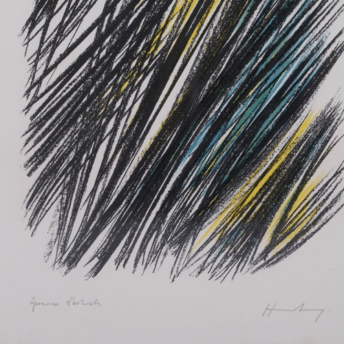 631 - Hans Hartung, abstract L19, lithograph, 1957/8, signed in pencil, artist's proof, 59cm x 37cm, frame... 