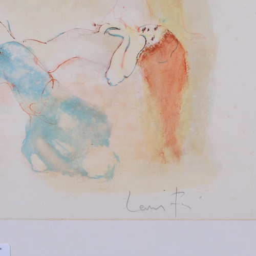 632 - Leonor Fini, nude figures, lithograph, signed in pencil, 36cm x 55cm, framed