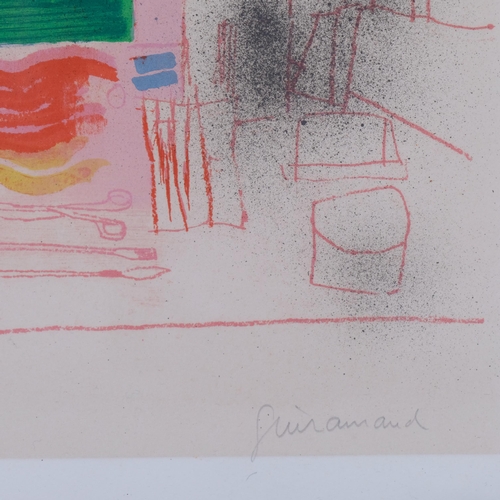 633 - Paul Guiramand, interior, lithograph, signed in pencil, no. 128/160, image 45cm x 33cm, framed