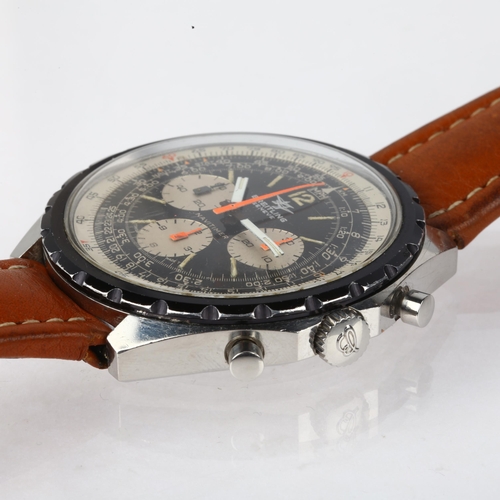 1002 - BREITLING - a stainless steel Navitimer mechanical wristwatch, ref. 0816, circa 1968, with reverse p... 