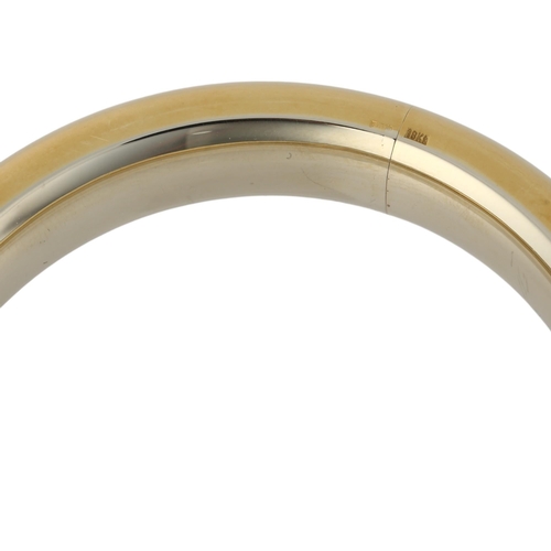 1108 - POMELLATO - an Italian 18ct gold 'Iconica' bangle, plain form with sprung fitting, signed Pomellato,... 