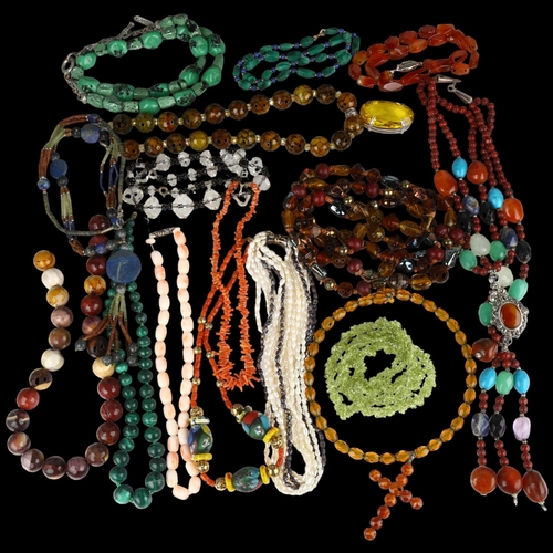 1431 - A quantity of bead necklaces, including pearls