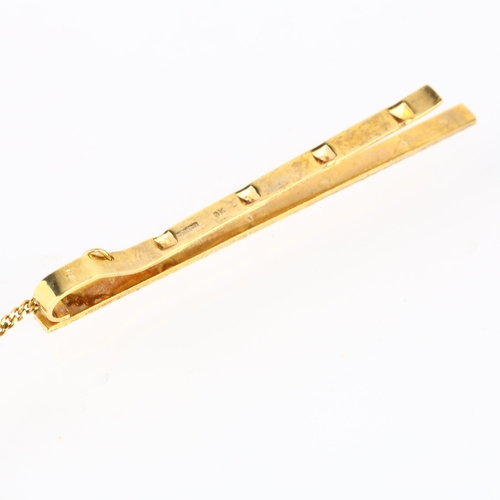 1305 - An Italian 9ct gold tie clip, 49mm, 2.6g