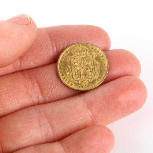 1307 - A Victoria 1887 gold half sovereign coin, Jubilee head, 3.9g