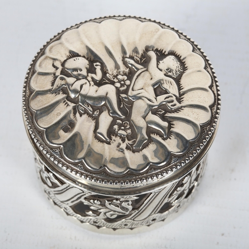 1469 - A Victorian silver-mounted tortoiseshell dressing table box, possibly Levi & Salaman, Birmingham 189... 