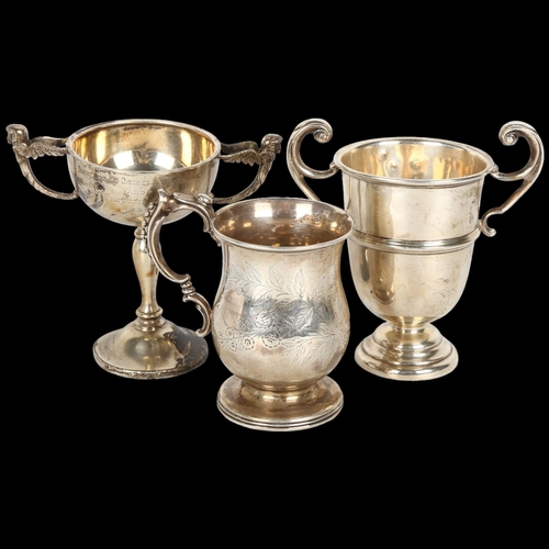 1489 - Various silver, including 2 trophy cups, 8.7oz total (3)