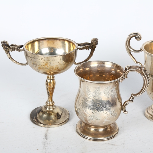 1489 - Various silver, including 2 trophy cups, 8.7oz total (3)