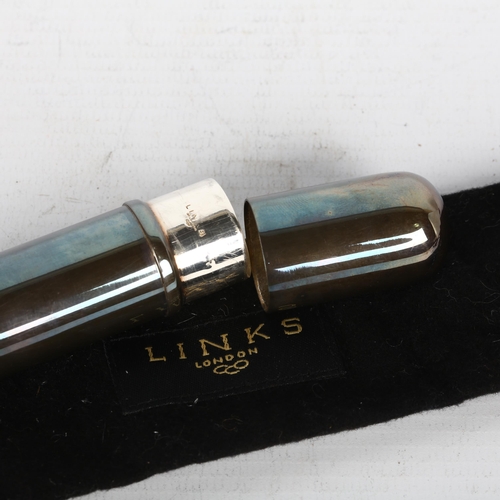 1530 - LINKS OF LONDON - a sterling silver cigar case, import Edinburgh 1998, 17cm, 2.5oz, with dust cover