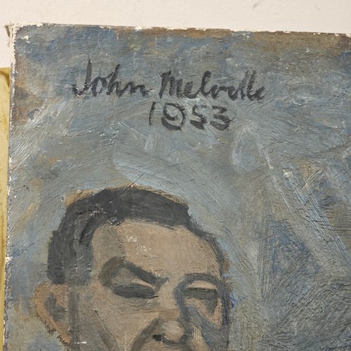 519 - John Melville (1902 - 1986), initiation ceremony, Aston Villa Branch 1953, oil on canvas, signed and... 