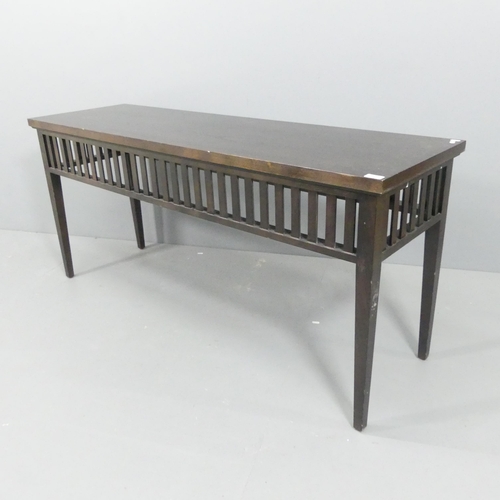 2030 - WILLIAM YEOWARD - A contemporary ebonised Lennox console table. 153x69x36cm