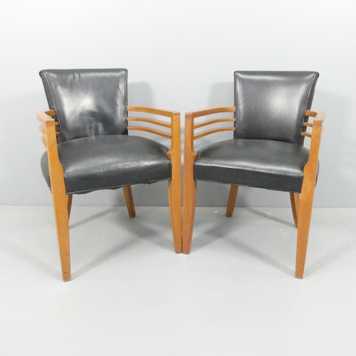 2033 - A pair of Design American Spinneybeck Knickerbocker Pull Up chairs in the manner of Gilbert Rohde, K... 