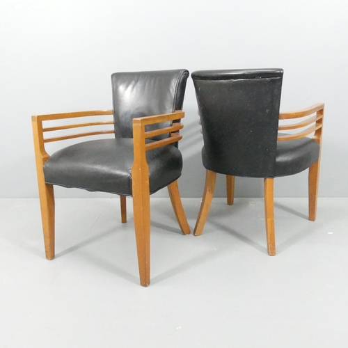 2033 - A pair of Design American Spinneybeck Knickerbocker Pull Up chairs in the manner of Gilbert Rohde, K... 