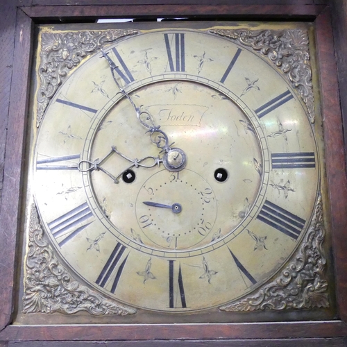 2161 - FODEN - A Georgian 8-day oak cased longcase clock, with  11