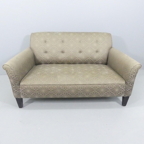 2210 - A contemporary two-seater buttonback upholstered sofa. Overall 155x80x88cm, seat 125x44x58cm.