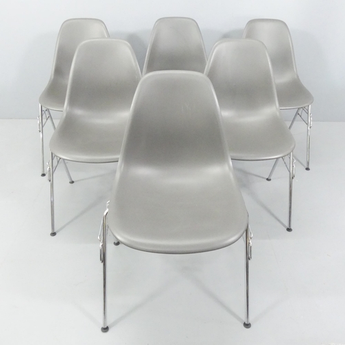 2043 - CHARLES EAMES - A set of six Vitra DSS dining chairs, with maker's label and moulded maker's marks. ... 