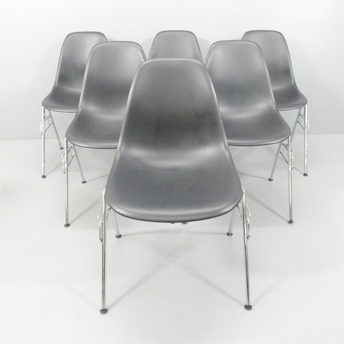 2044 - CHARLES EAMES - A set of six Vitra DSS dining chairs, with maker's label and moulded maker's marks. ... 