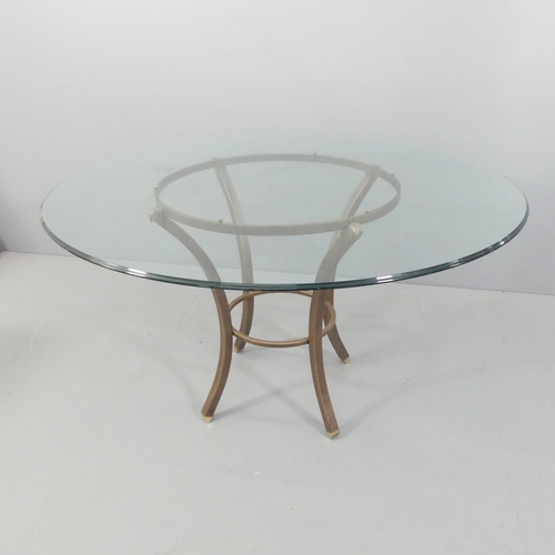 2046 - PIERRE VANDEL - a mid-century design two-tier circular glass top dining table from the Villa d'est c... 