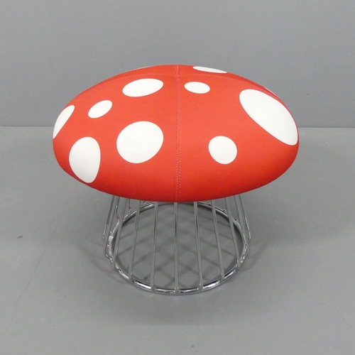 2055 - A Boss Design Group Magic stool in the form of a toadstool mushroom, with maker's labels to original... 