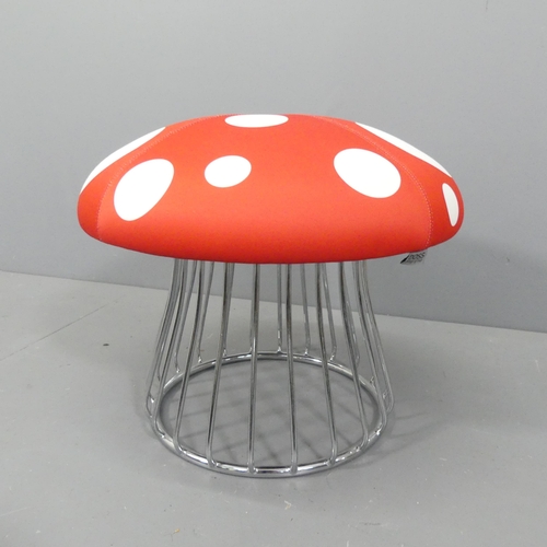 2056 - A Boss Design Group Magic stool in the form of a toadstool mushroom, with maker's labels to original... 