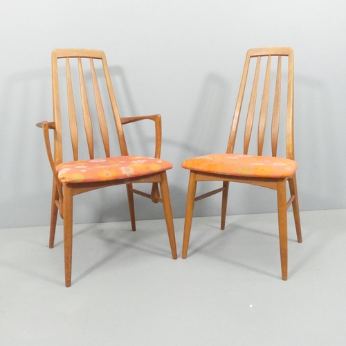 2069 - A pair of mid-century danish teak Eva dining chairs by Niels Koefoed for Koefoed Hornslet. Maker's s... 