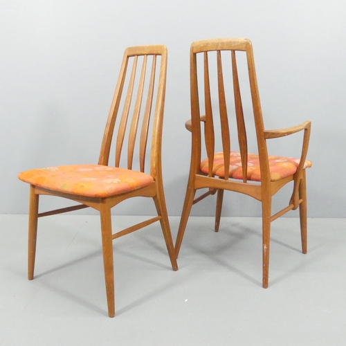 2069 - A pair of mid-century danish teak Eva dining chairs by Niels Koefoed for Koefoed Hornslet. Maker's s... 