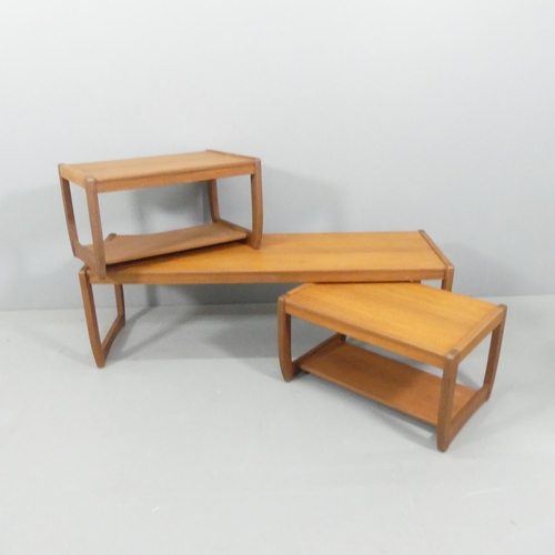 2070 - A mid-century Danish design teak nest of three occasional tables, in the manner of Koford Larsen for... 