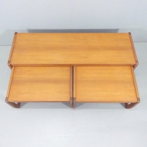 2070 - A mid-century Danish design teak nest of three occasional tables, in the manner of Koford Larsen for... 