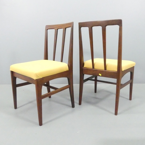 2073 - A. Younger - a set of four mid-century Danish Afromosia and upholstered dining chairs.