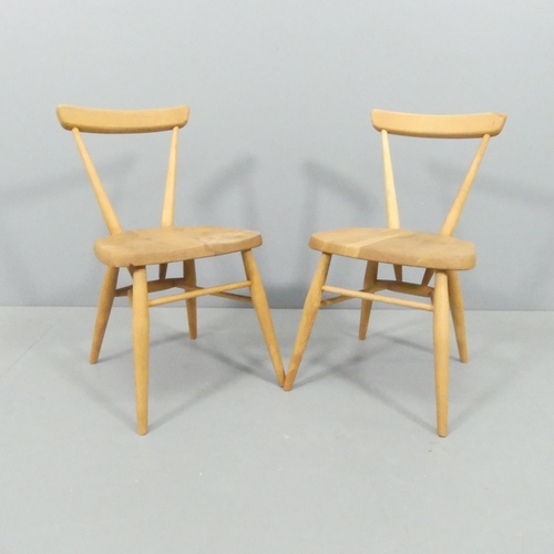 2081 - A pair of Ercol Windsor 329 Children's chairs. Overall 36x62x40cm, seat 35x35x30cm.