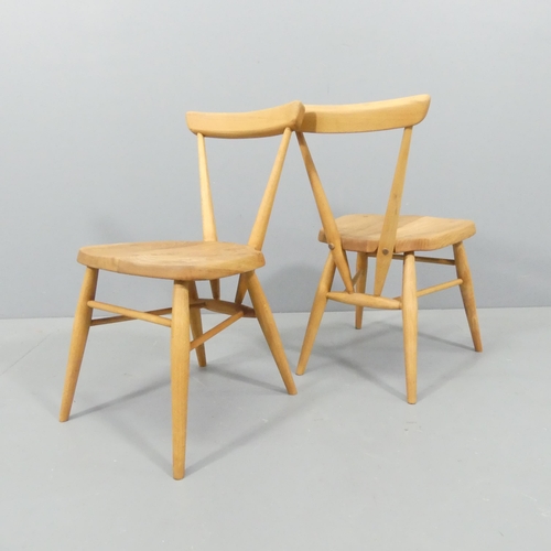 2081 - A pair of Ercol Windsor 329 Children's chairs. Overall 36x62x40cm, seat 35x35x30cm.