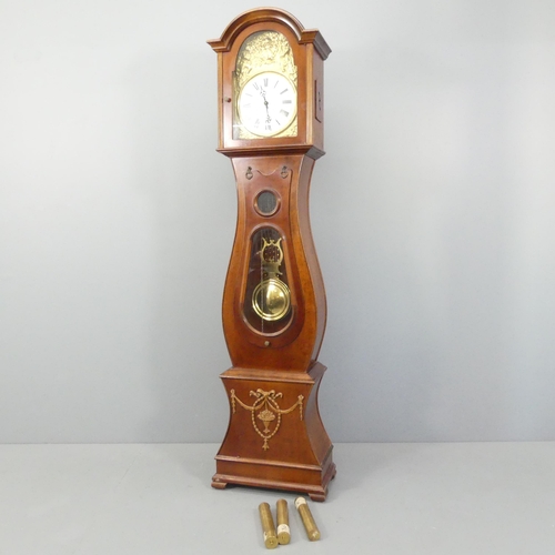 2265 - A modern French mahogany cased longcase clock, with 12