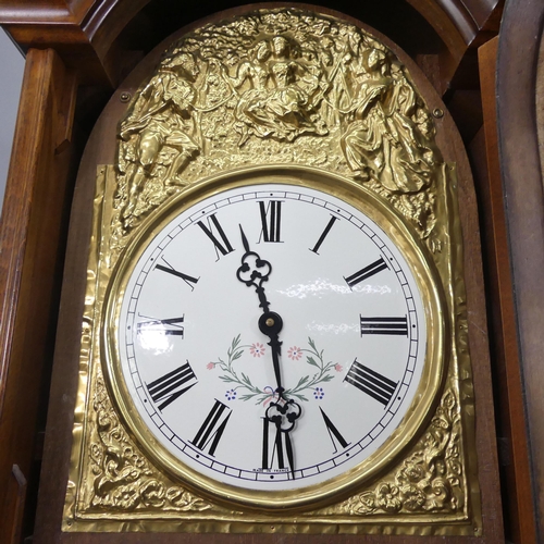 2265 - A modern French mahogany cased longcase clock, with 12