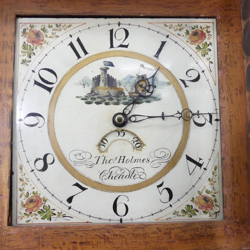 2266 - THOMAS HOLMES, CHEADLE - An antique mahogany cased 30 hour longase clock, with 12