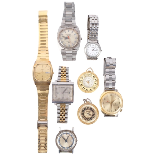 1064 - Various wristwatches, including Seiko 5 automatic, 6119-5000, Roamer Micro quartz, etc