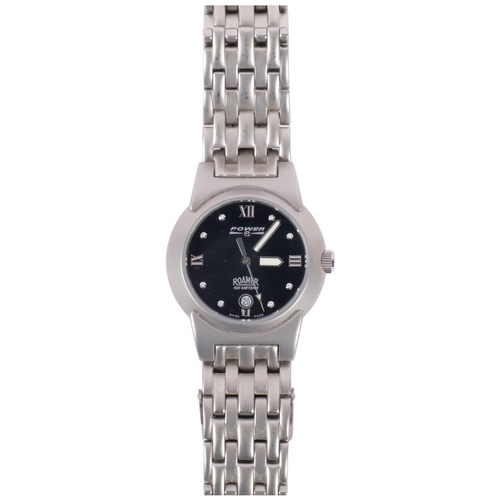 1071 - ROAMER - a lady's stainless steel Power 8 quartz calendar bracelet watch, case no. 751934, not curre... 