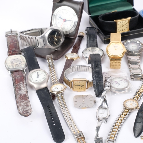 1008 - Various wristwatches, including Fossil, Accurist, Roamer, etc