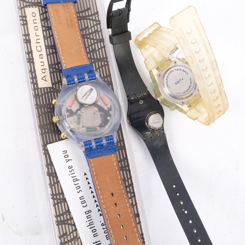 1063 - A Swatch AquaChrono quartz wristwatch, and 2 other quartz wristwatches (3)