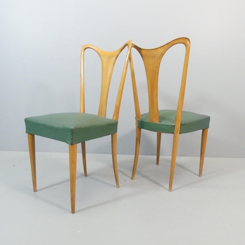 2099 - GUGLIELMO ULRICH (1904-1977), Italy, a set of 4 mid-century Italian 1940s' dining chairs, height 94c... 