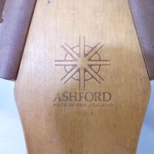 2572 - Ashford of New Zealand - a traditional teak spinning wheel.