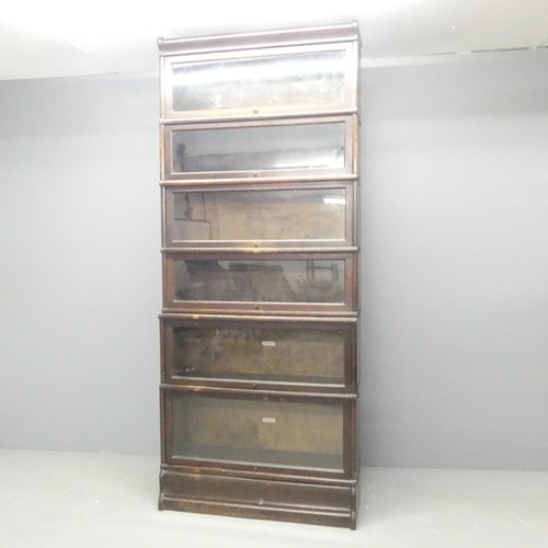 2626 - An early 20th century Globe-Wernicke six shelf sectional stacking bookcase with base and top (eight ... 