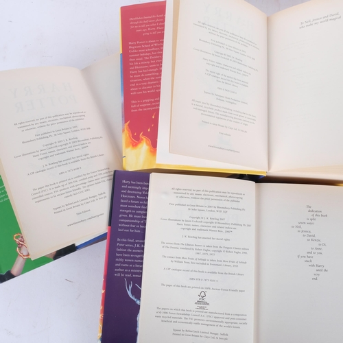 756 - HARRY POTTER - J.K. ROWLING - a group of 3 first edition hardback books, including Harry Potter and ... 