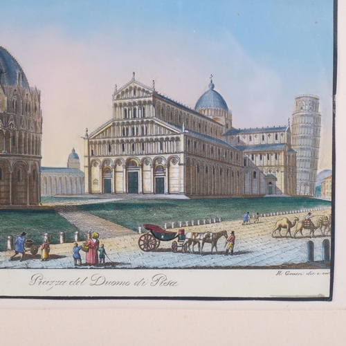 823 - 2 framed and glazed Italian prints - views of Pisa